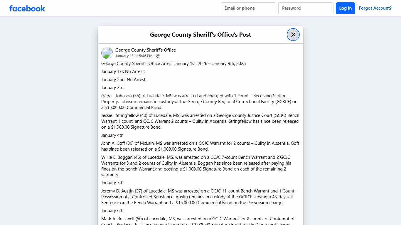 George County Sheriff’s... - George County Sheriff's Office Facebook