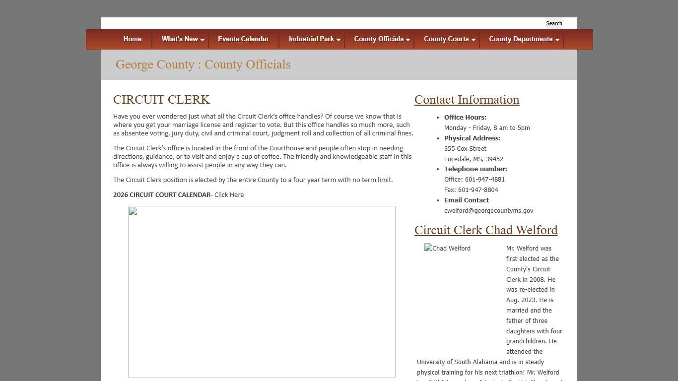 George County, MS : Circuit Clerk